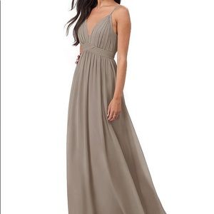 Azazie Rowena Taupe Bridesmaid Dress